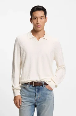 Regular-Fit Pullover aus Seiden-Jacquard