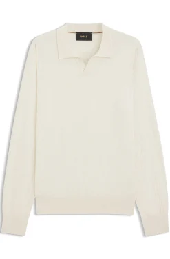 Regular-Fit Pullover aus Seiden-Jacquard