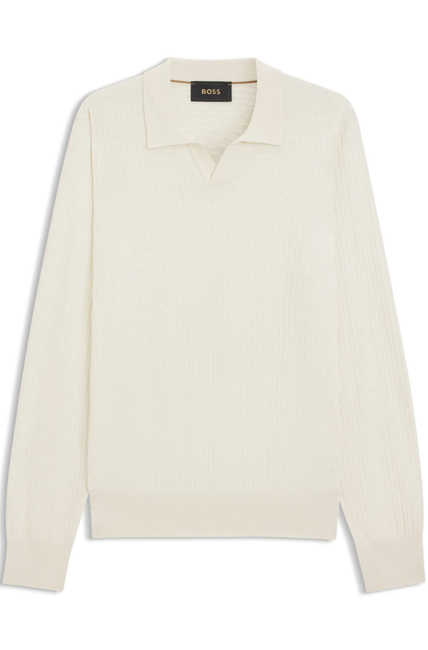 Regular-Fit Pullover aus Seiden-Jacquard
