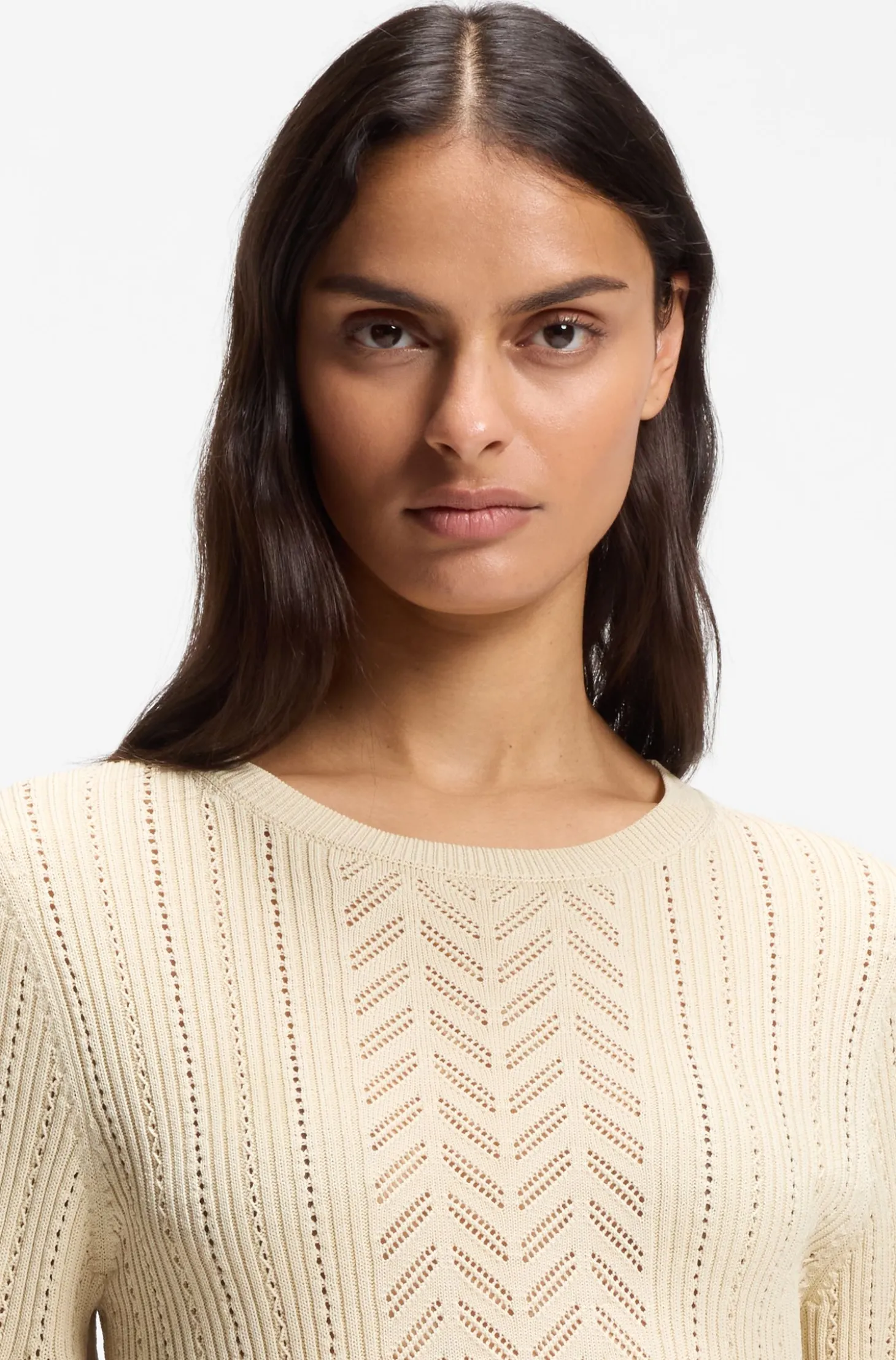Regular-Fit Pullover mit offener Strickstruktur