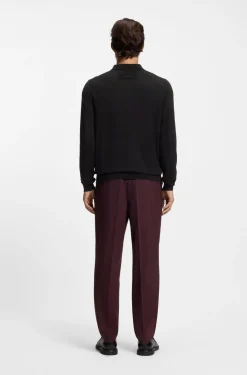 Regular-Fit Strickjacke mit Rippbündchen