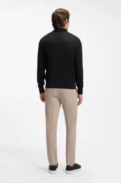 Regular-Fit Strick-Poloshirt aus Merino