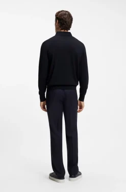 Regular-Fit Strick-Poloshirt aus Merino