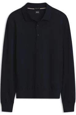 Regular-Fit Strick-Poloshirt aus Merino
