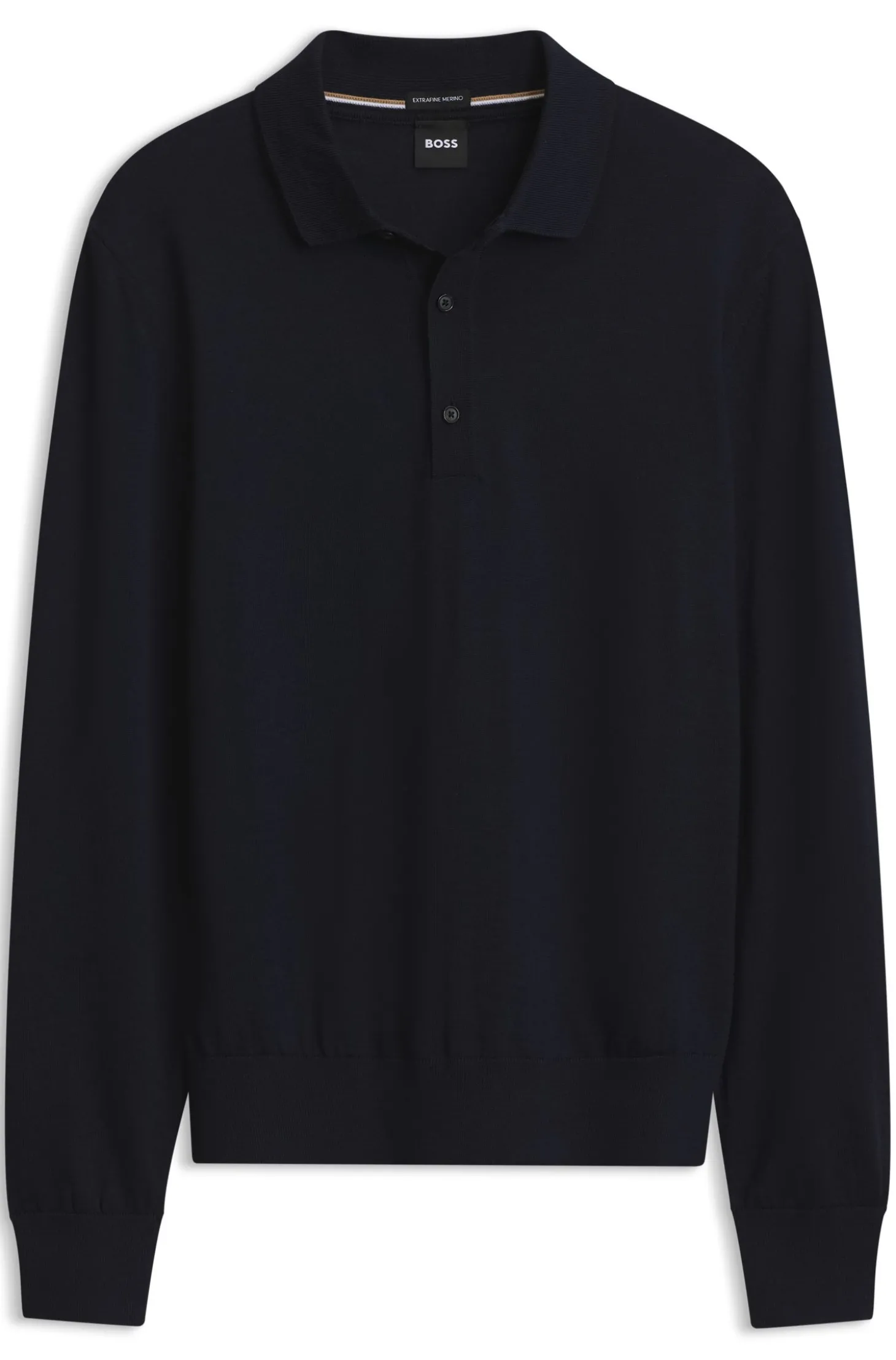 Regular-Fit Strick-Poloshirt aus Merino