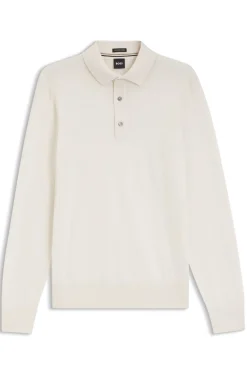 Regular-Fit Strick-Poloshirt aus Merino