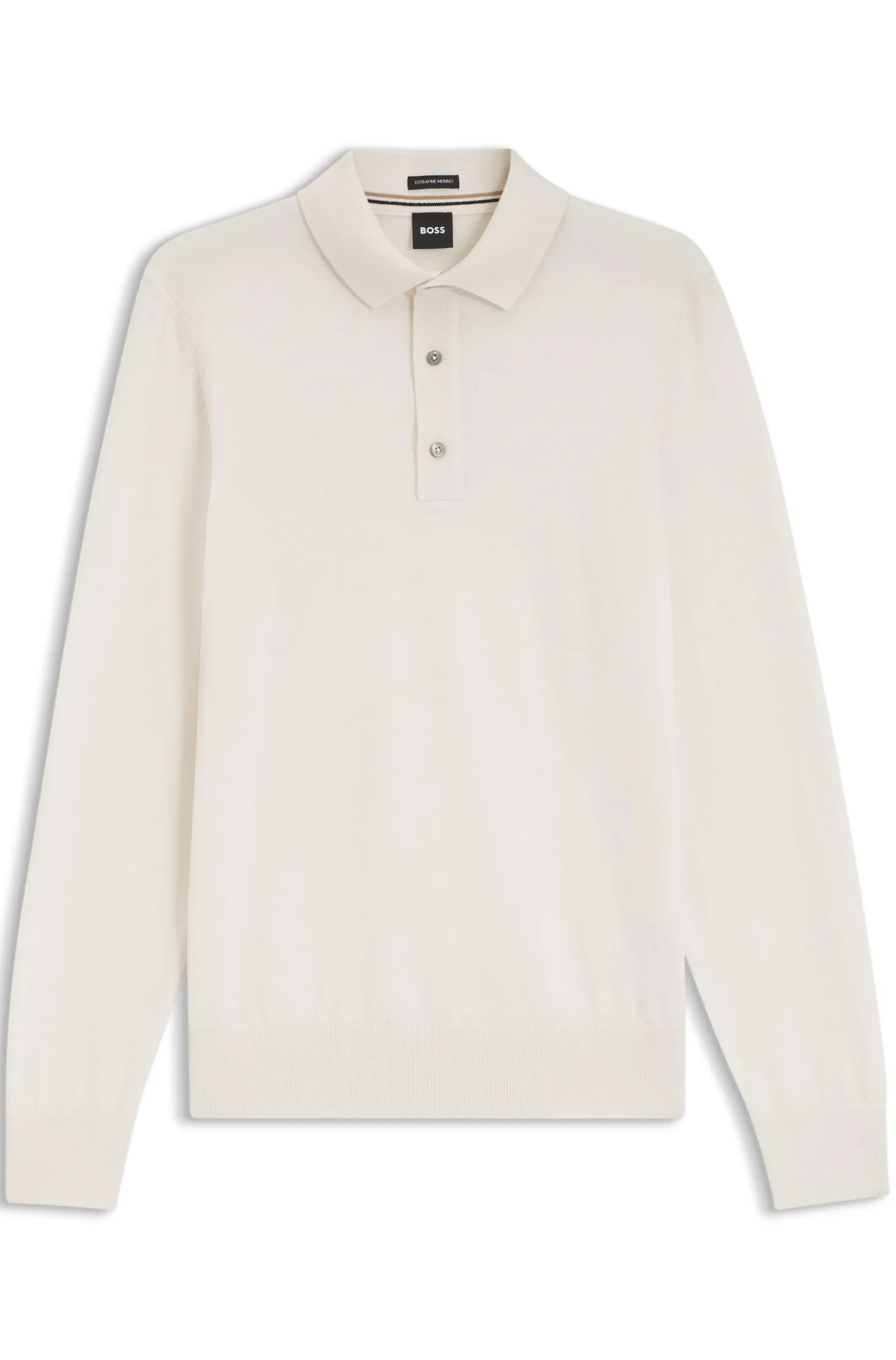 Regular-Fit Strick-Poloshirt aus Merino
