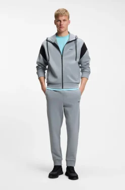Regular-Fit Sweatshirt aus Spacer-Piqué mit Reißverschluss