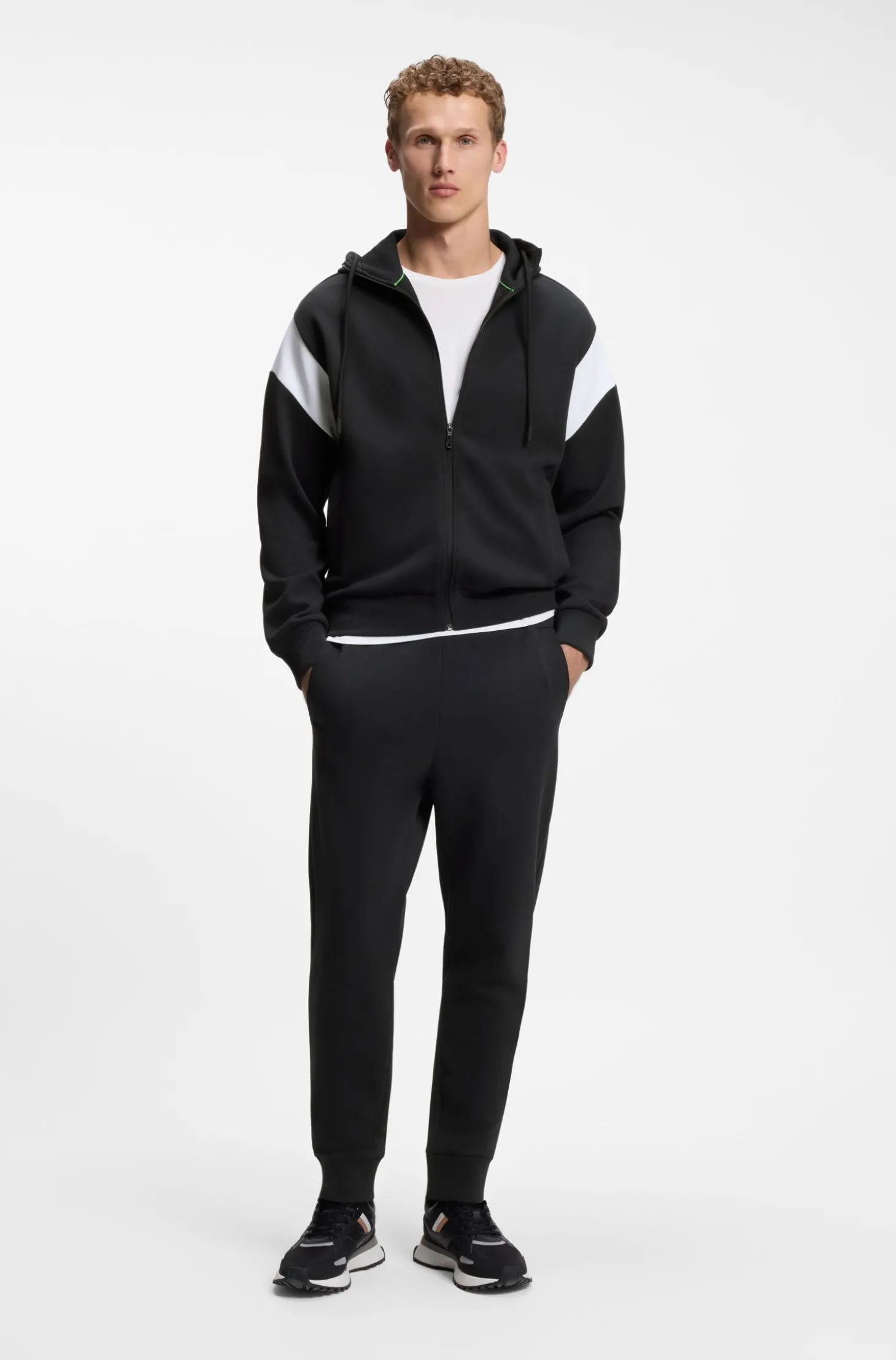 Regular-Fit Sweatshirt aus Spacer-Piqué mit Reißverschluss