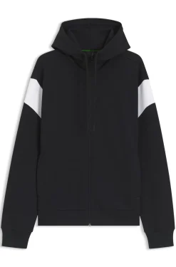 Regular-Fit Sweatshirt aus Spacer-Piqué mit Reißverschluss