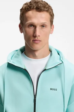 Regular-Fit Sweatshirt aus Spacer-Piqué mit Reißverschluss
