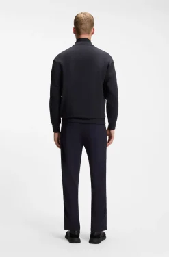 Regular-Fit Sweatshirt mit tonalem Jacquard-Tape
