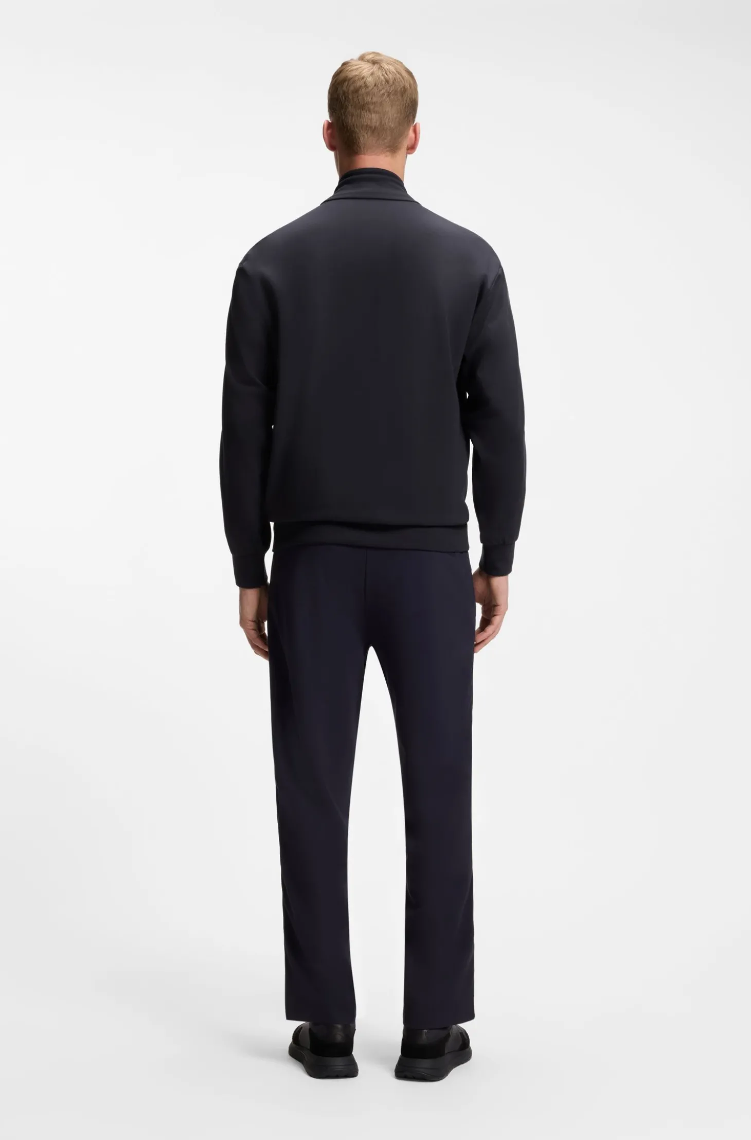 Regular-Fit Sweatshirt mit tonalem Jacquard-Tape