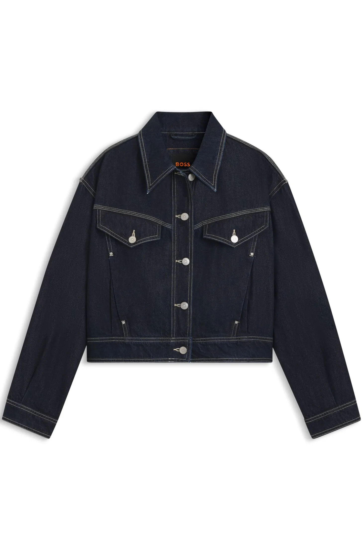 Regular-Fit Truckerjacke aus Denim mit Rinse-Waschung