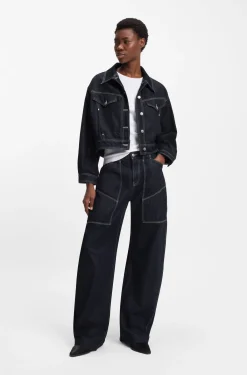 Regular-Fit Truckerjacke aus Denim mit Rinse-Waschung