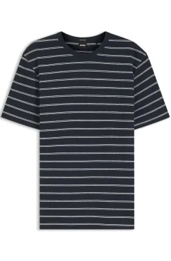 Regular-Fit T-Shirt aus Baumwoll-Leinen-Mix