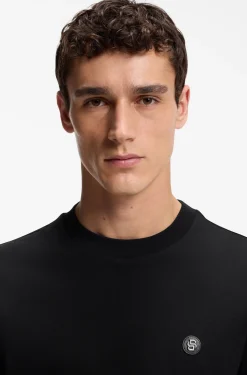 Regular-Fit T-Shirt aus Baumwolle mit dezentem Logo-Detail