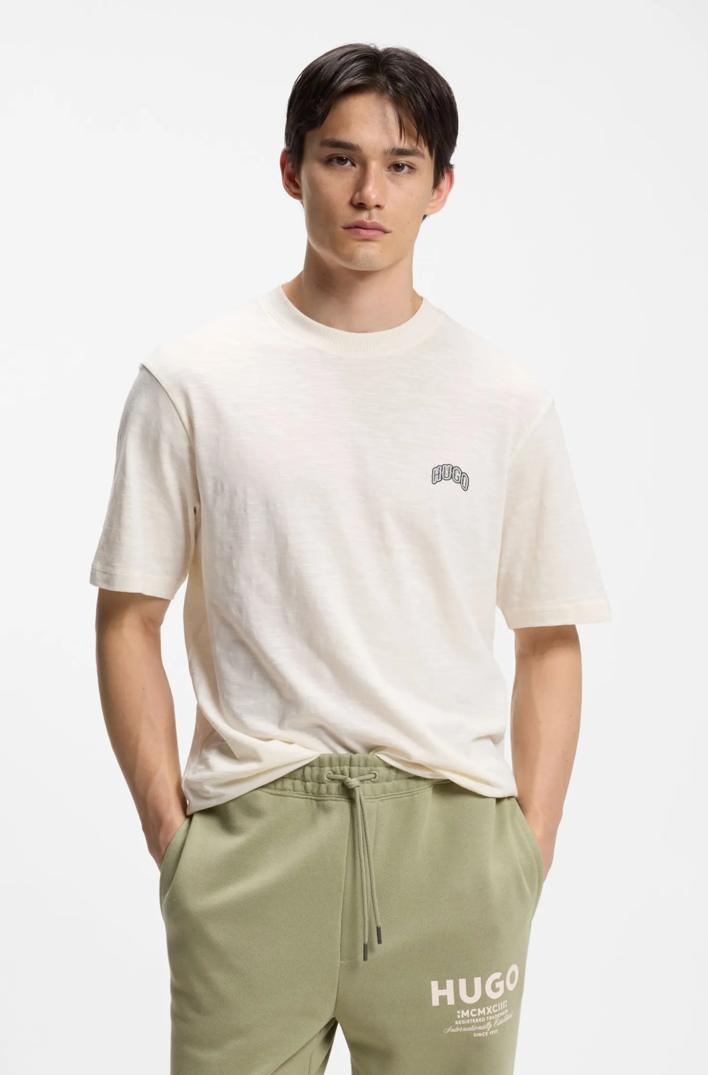 Regular-Fit T-Shirt aus Baumwolle mit Varsity-Logo