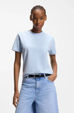 Regular-Fit T-Shirt aus Baumwoll-Jersey mit gesticktem Script-Logo