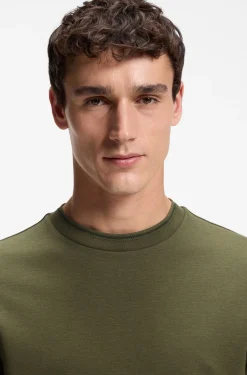 Regular-Fit T-Shirt aus elastischem Baumwoll-Mix