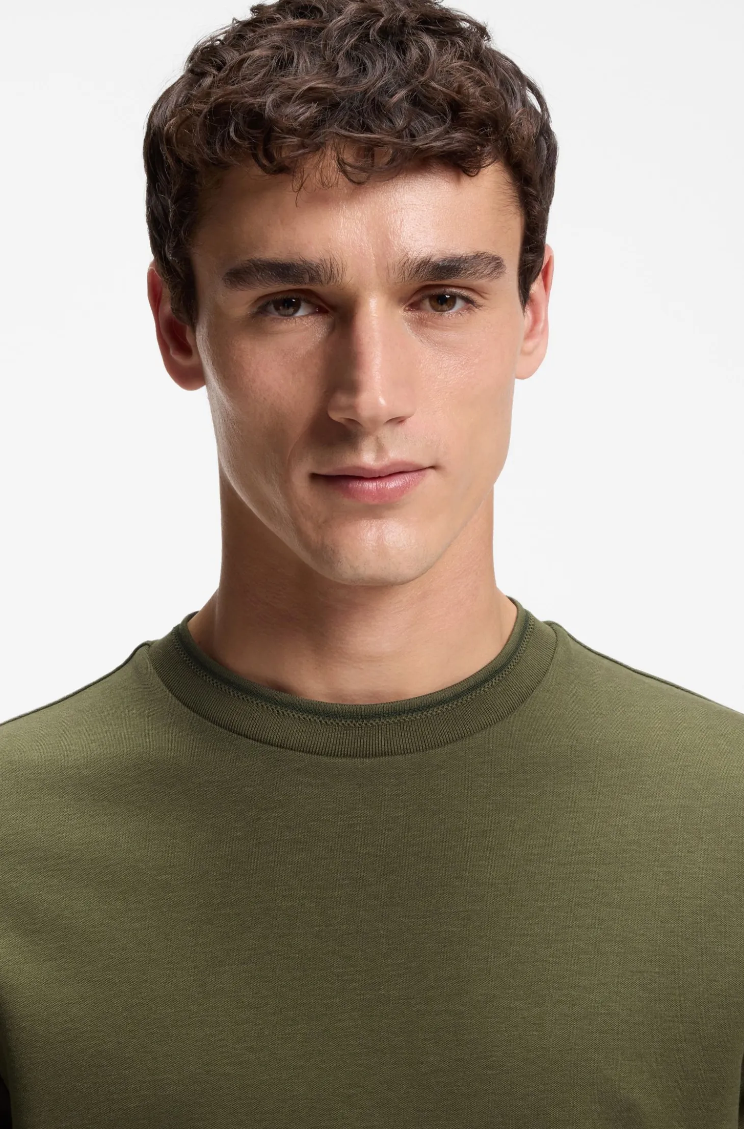 Regular-Fit T-Shirt aus elastischem Baumwoll-Mix