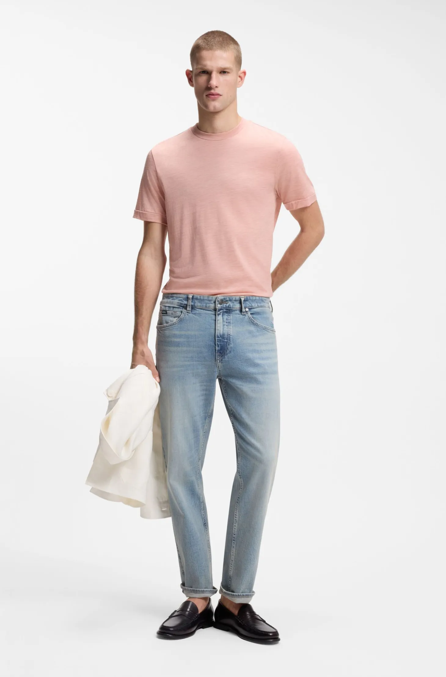 Regular-Fit T-Shirt aus Woll-Mix