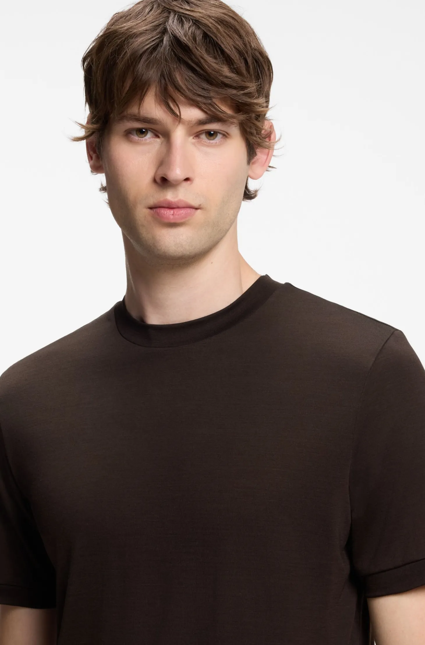 Regular-Fit T-Shirt aus Woll-Mix