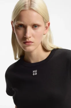 Regular-Fit T-Shirt mit gesticktem Stack-Logo