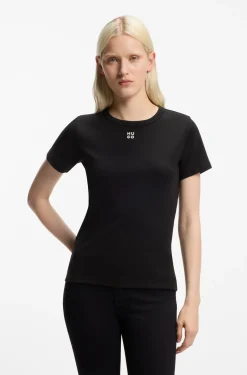 Regular-Fit T-Shirt mit gesticktem Stack-Logo