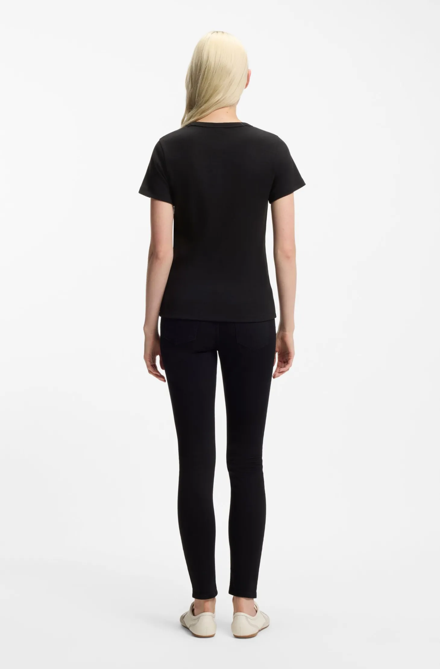 Regular-Fit T-Shirt mit gesticktem Stack-Logo
