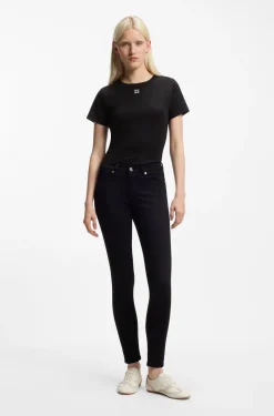 Regular-Fit T-Shirt mit gesticktem Stack-Logo