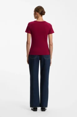 Regular-Fit T-Shirt mit gesticktem Stack-Logo