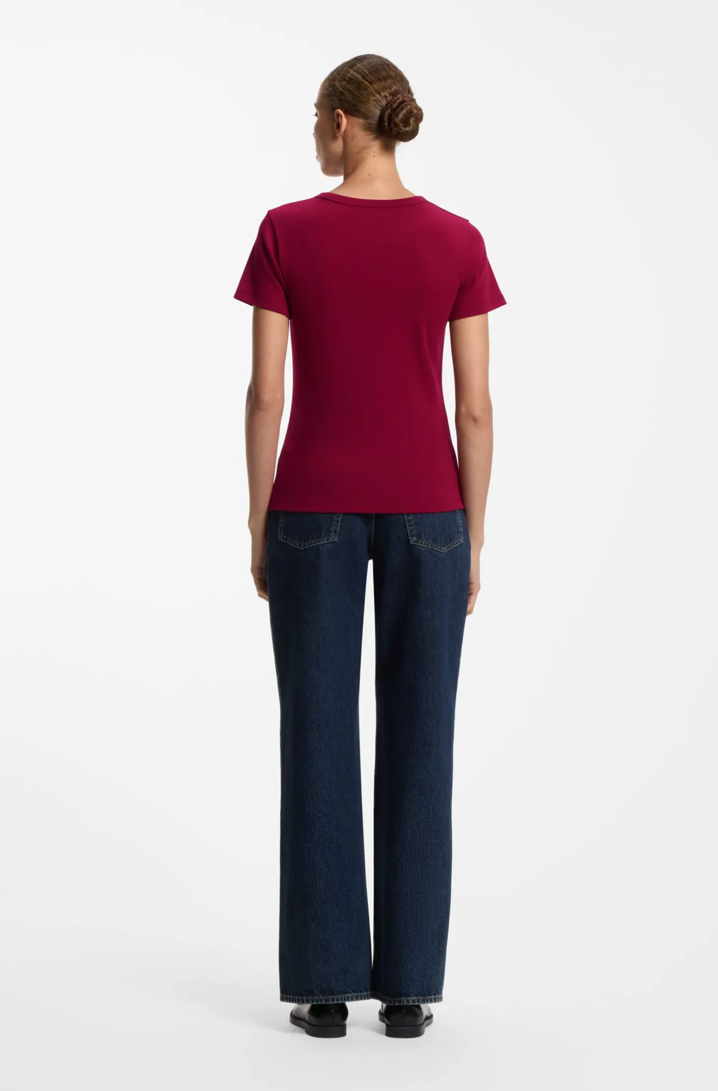 Regular-Fit T-Shirt mit gesticktem Stack-Logo