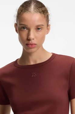 Regular-Fit T-Shirt mit gesticktem Stack-Logo
