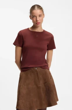 Regular-Fit T-Shirt mit gesticktem Stack-Logo
