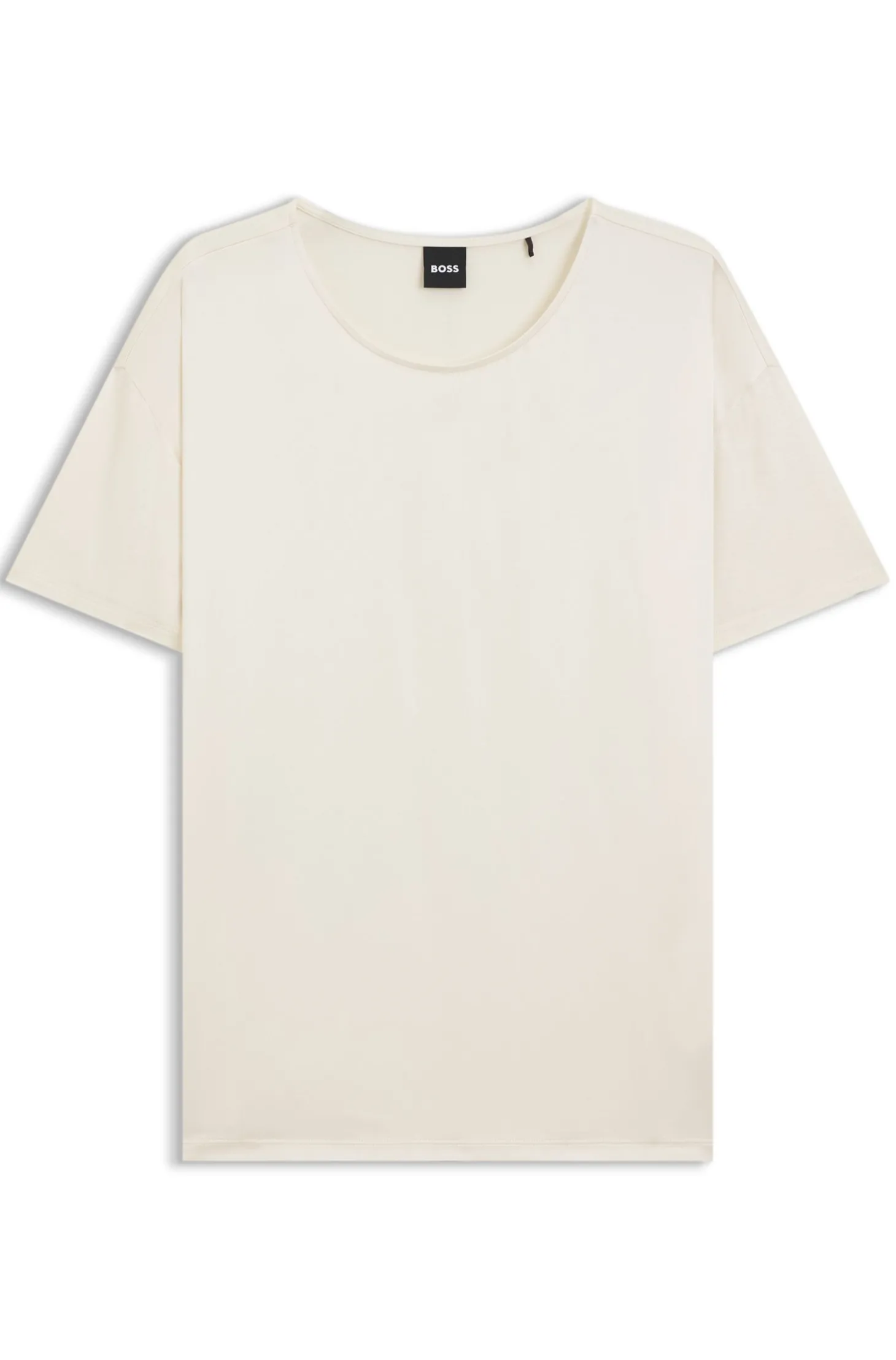 Regular-Fit T-Shirt mit Vorderseite aus Stretch-Seide