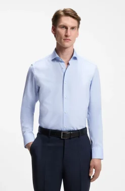 Regular-Fit Twill-Hemd aus Stretch-Baumwolle