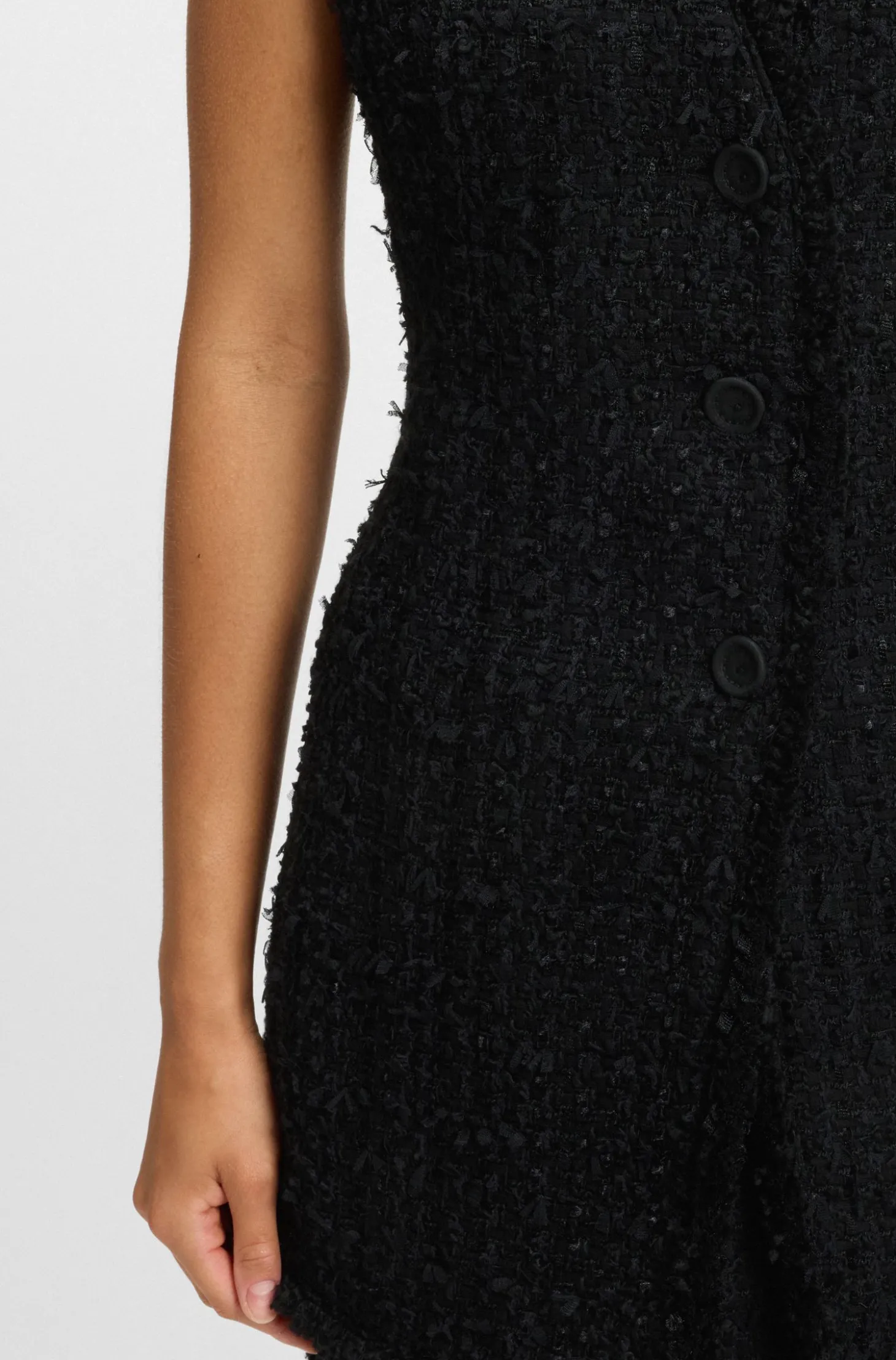 Regular-Fit Weste aus Samt-Tweed