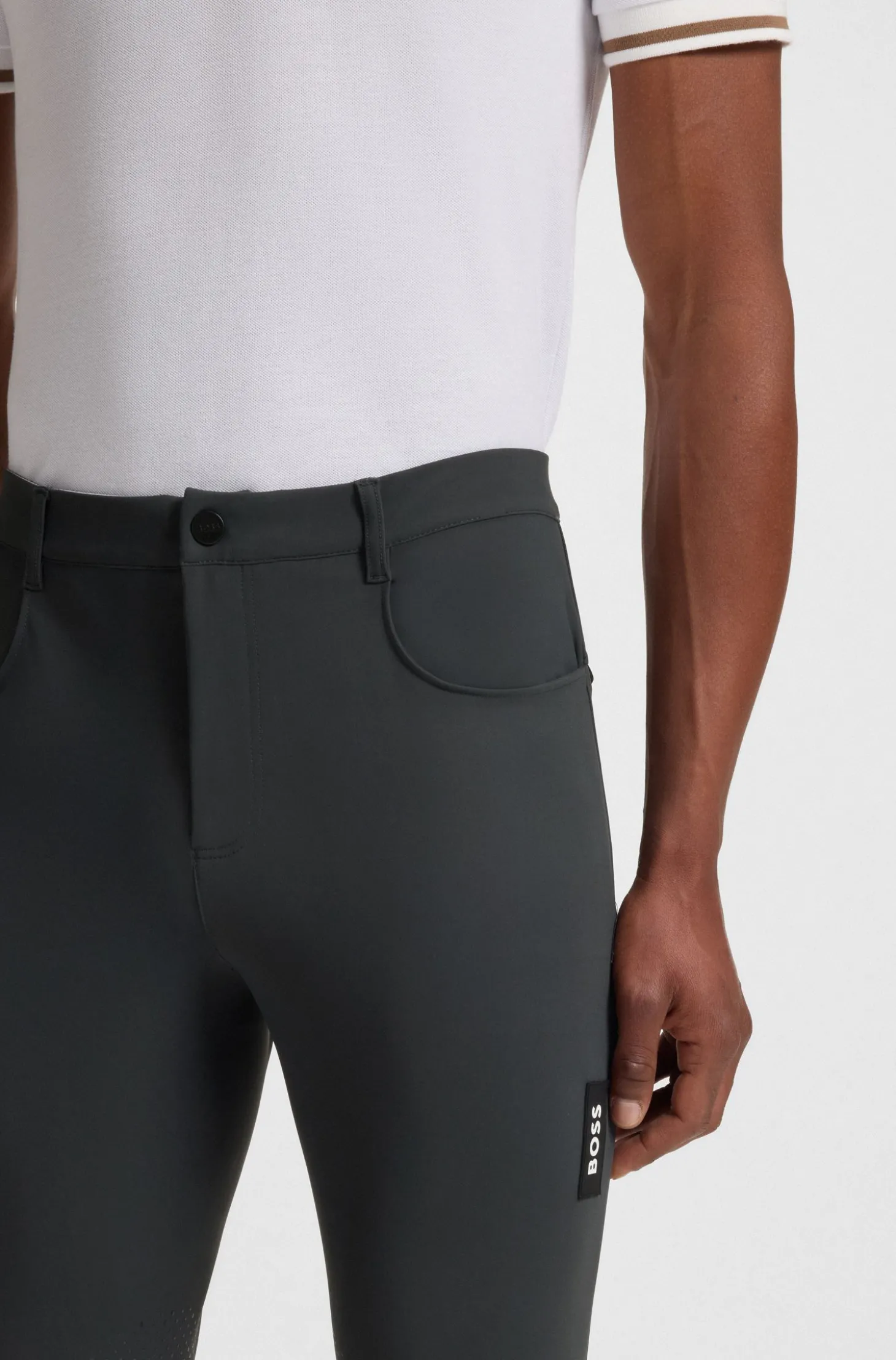 Reithose aus Power-Stretch-Gewebe mit Kniebesatz