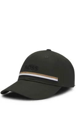 Reitsport-Cap aus Baumwolle mit Logo-Stickerei