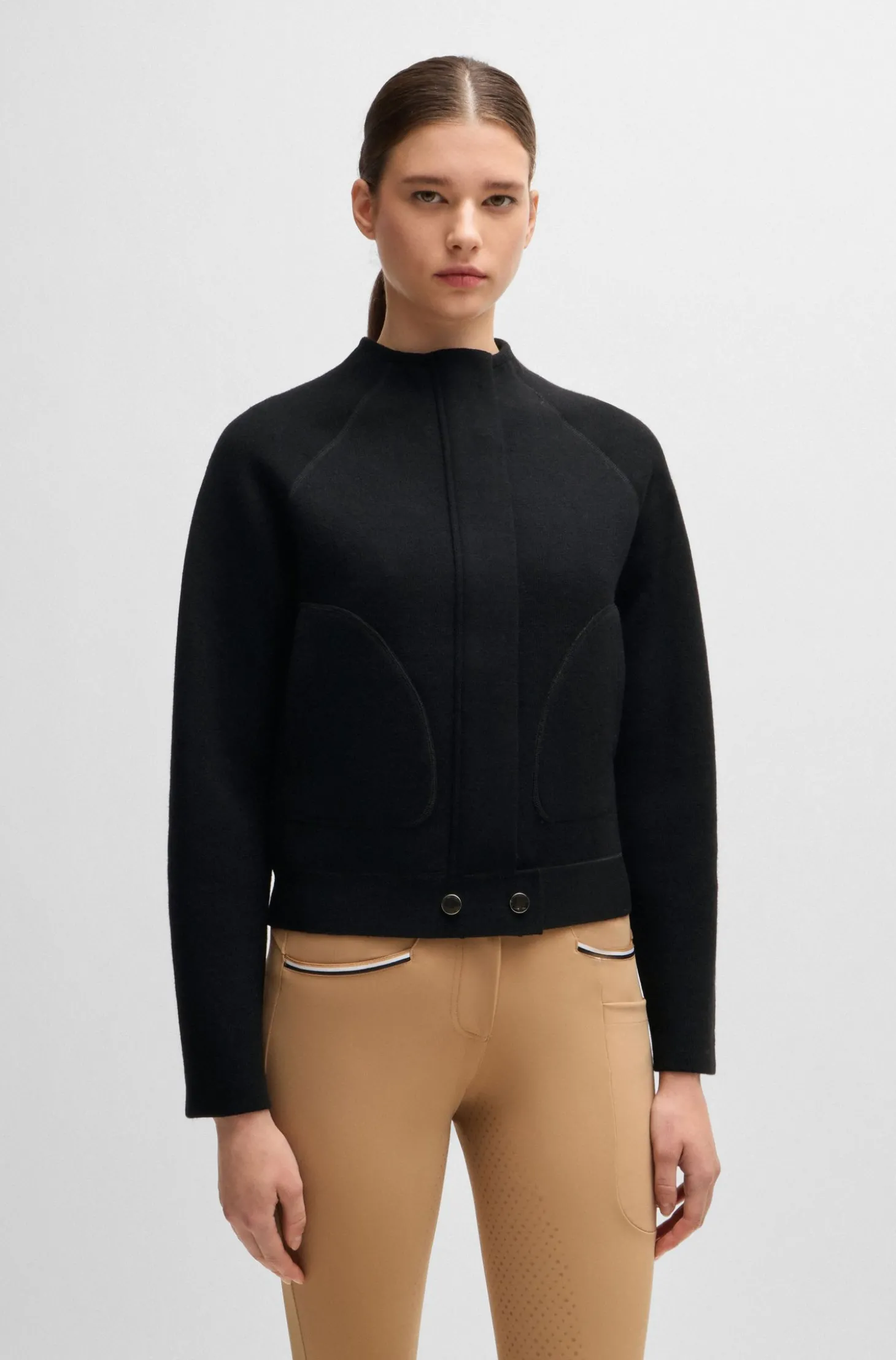 Reitsport-Cardigan mit verdecktem Verschluss