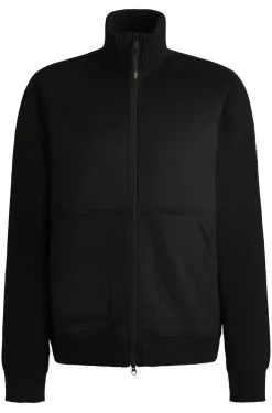 Reitsport-Jacke aus Veloursleder-Imitat mit Strickbündchen