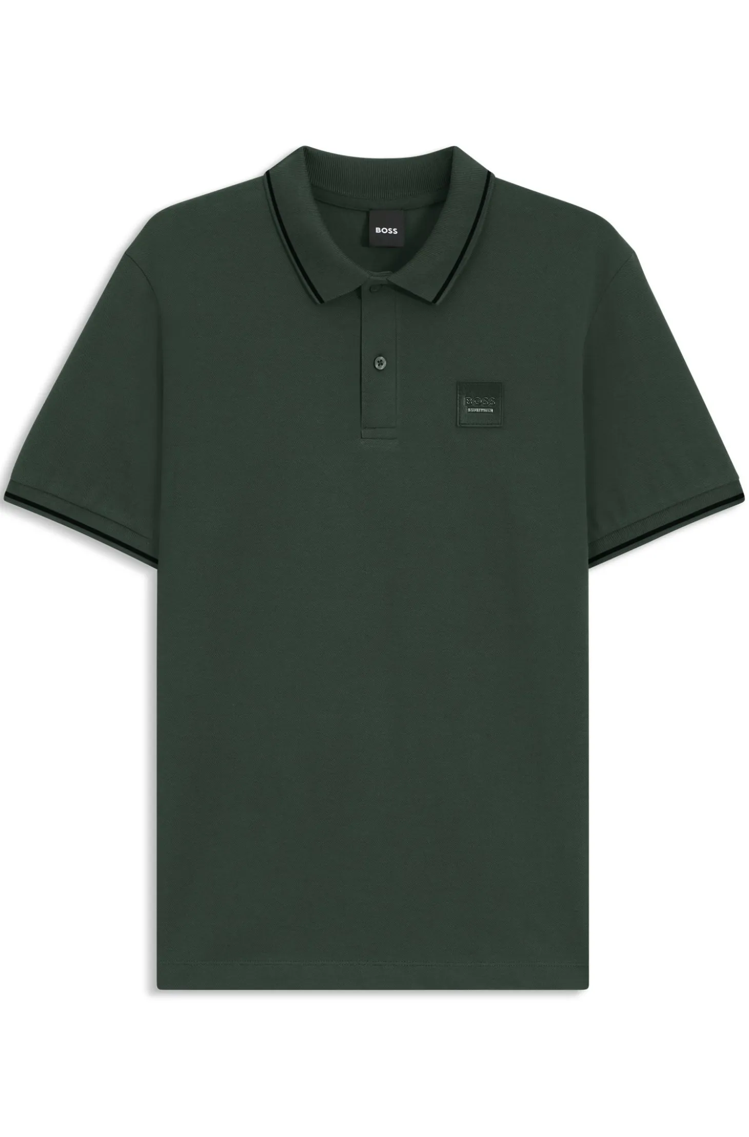 Reitsport-Polohemd aus Stretch-Baumwolle mit Logo-Aufnäher
