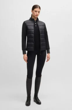 Reitsport-Poloshirt aus Rippstrick mit Oversized-Kragen