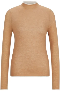 Reitsport-Pullover aus softem Strick mit zweifarbigem Effekt