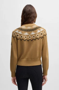 Reitsport-Strickjacke mit Strickmuster