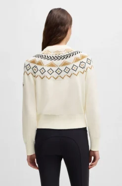 Reitsport-Strickjacke mit Strickmuster