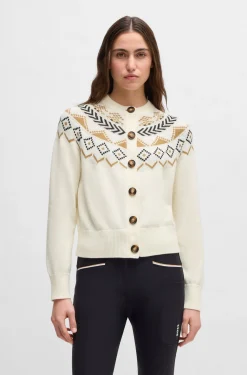 Reitsport-Strickjacke mit Strickmuster