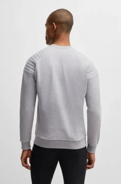 Reitsport-Sweatshirt aus Stretch-Baumwolle mit Schulternähten
