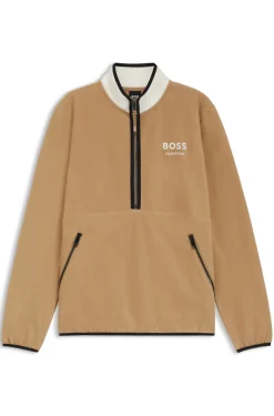 Reitsport-Sweatshirt aus Stretch-Baumwolle mit kurzem Reißverschluss